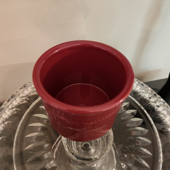 Longaberger Woven Traditions Paprika Salt Crock - 1 Pint , Like New! Ceramic - Picture 4 of 5